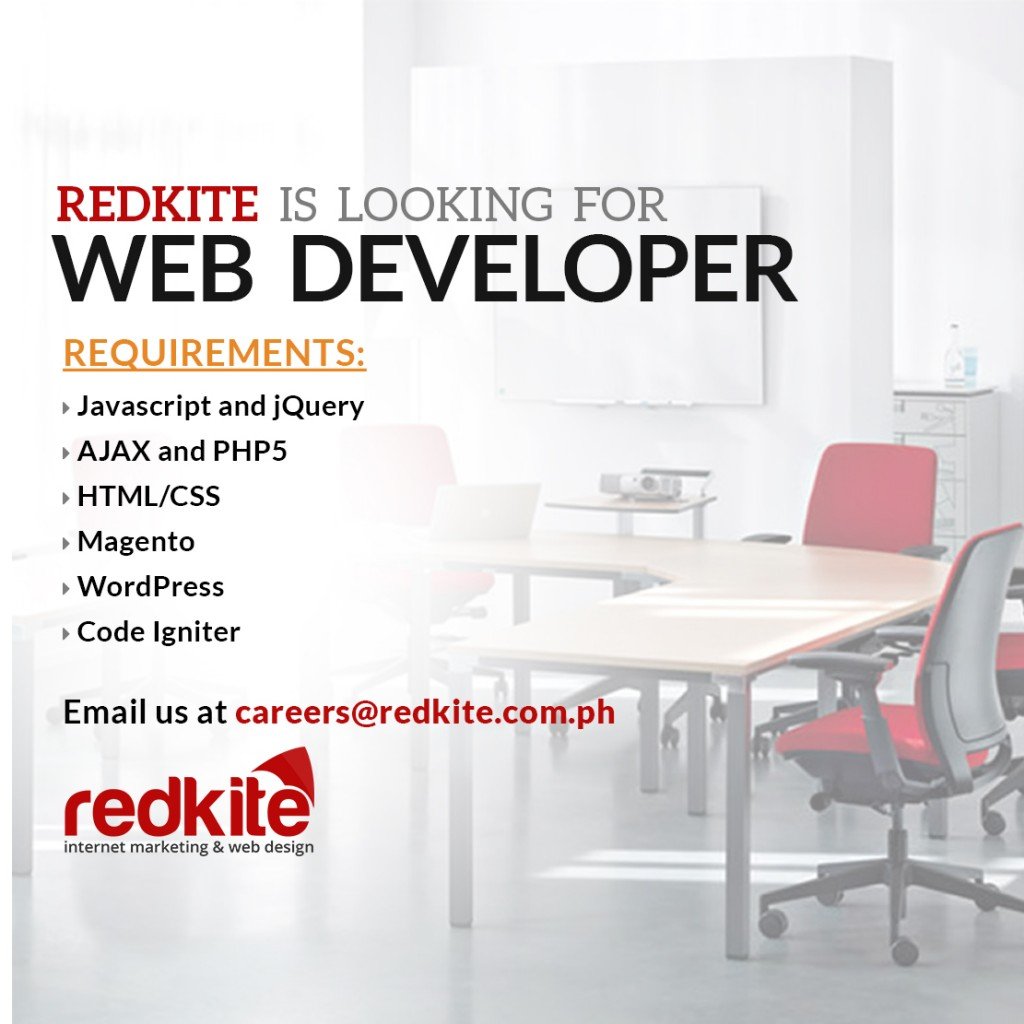 Web Developer Hiring – Redkite Philippines