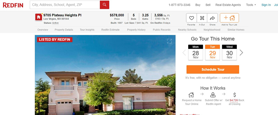 Analysis of Redfin's individual property page